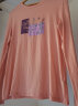 真维斯（JEANSWEST）长袖t恤女2025秋季正肩纯棉宽松上衣女小清新印花时尚灰粉2XL 实拍图