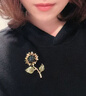 She's茜子梵高向日葵复古仿水晶高档女士胸针轻奢胸花新年礼物送女友 实拍图