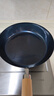 臻三环章丘手工铁锅平底煎锅烤肉煎锅无涂层不易粘锅小平底锅辅食厨具 烤蓝木把 28cm 实拍图