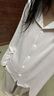 MUJI女式柔软针织前开睡衣套装女士家居服女款女装25年秋季 FD32CC5A 象牙白色 L -XL 上装170/92A 下装170/74A 实拍图