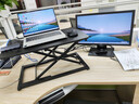 全品屋升降电脑桌站立办公书桌显示器升降支架台式工作台桌 【七档手动升降】-曜石黑 健康办公 实拍图