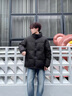啄木鸟羽绒服男女情侣装冬季新款90白鸭绒简约加厚保暖防寒外套 黑色 M 实拍图