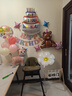 烟雨集生日场景布置气球儿童生日装饰布置男孩女孩周岁快乐桌飘拉旗套装 实拍图