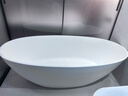 九牧（JOMOO）卫浴人造石浴缸家用成人独立式薄边洗澡泡澡池深泡椭圆形浴池缸 1.7m椭圆人造石浴缸YC12617 实拍图