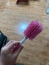 布朗博士奶瓶清洁刷360°旋转硅胶软毛 水杯/奶瓶通用 防刮伤可站立 紫 实拍图