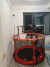 曼迪卡威蹦蹦床室内家用儿童1-3-10岁宝宝砰砰跳跳床小孩蹭蹭床玩具礼物 1.4米 扶手单杠款红承重700斤 加厚护网/吸盘静音防滑腿 实拍图