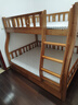 临稚胡桃木 儿童上下床实木高低床双层床上下铺床两层木床子母床 爬梯款 上铺宽1.4米下铺宽1.6米 实拍图