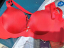 KJ本命年内衣女光面性感小胸聚拢显大马年红色转运文胸罩套装礼盒装 实拍图