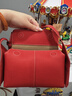 Songmont挂耳系列屋檐包mini设计师款头层牛皮通勤斜挎hobo包 开运红 预售15天 实拍图