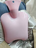 为伴 仿兔绒注水热水袋暖水袋暖手宝宝女生防爆姨妈神器樱花粉1000ml 实拍图
