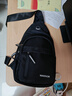 回力男新款小挎包简约单肩包休闲运动斜跨手机包旅行通勤时尚百搭胸包 黑色 实拍图