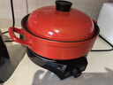 DIKO 陶瓷电火锅分离式砂锅多功能室内电煮锅刷肉锅插电涮火锅煲仔饭煮粥神器厨房烹饪涮肉分体锅 4L 红色（配陶瓷盖） 实拍图