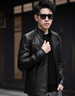 啄木鸟 皮衣男外套春秋季夹克男仿皮PU皮机车男士商务休闲潮流皮茄克男 BSGD-609A黑色 L 【110-130斤】 实拍图