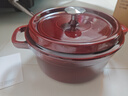 京东京造 珐琅锅 铸铁汤锅炖锅微压海鲜锅煮锅煲汤乔迁礼物 24cm珊瑚红 实拍图