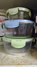 德玛斯耐热玻璃保鲜盒微波炉饭盒冰箱收纳便当泡面碗餐盒北欧绿圆1000ml 实拍图