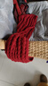 百搭韩版针织毛线红色围巾女2024圣诞冬季高级感新年礼物情侣围脖 针织围巾-酒红色-1个装-保暖 1 实拍图