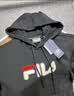 FILA FUSION斐乐潮牌套头保暖卫衣男女情侣装秋冬宽松双拉链长袖T恤衫 藊豆灰-BG L 实拍图