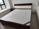 麦娅月胡桃木实木床现代简约1.8米双人软包床新中式1.5米单人储物 胡桃木床+乳胶弹簧棕垫+2柜 1800*2000mm框架款 实拍图