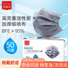 安美尚（ams）一次性活性炭口罩50只/盒 防护室内甲醛异味防尘灰透气防飞沫雾霾污染工业粉尘风沙花粉流感病毒专用男士冬季 实拍图