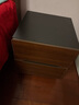御乐欣实木床头柜卧室2025新款简约床边柜家用小型储物床头收纳柜子 【豪华底座】双抽胡桃色+黑40cm 【实木生态板】 实拍图