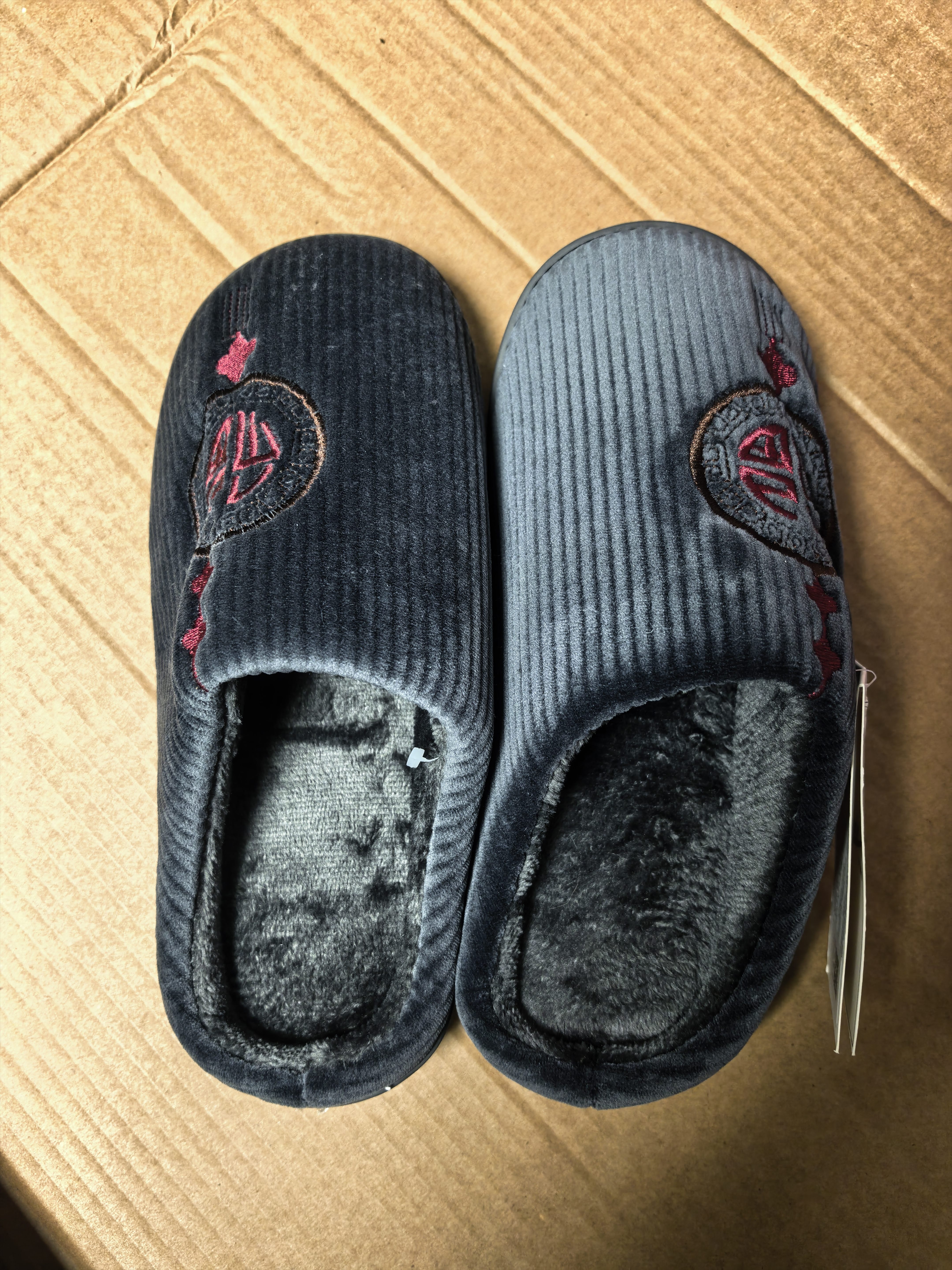 回力棉拖鞋男秋冬季灯芯绒居家鞋女中国风防滑家用情侣款加绒保暖拖鞋 紫色 36-37 【标准码】 实拍图