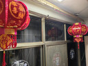 梦多福灯笼大门阳台挂的2026大红灯笼春节新年结婚婚礼装饰led灯植绒布 平安珠100#+LED光源【流苏福字】 一对装 实拍图