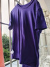 夏季纯棉短袖男女同款宽松休闲短袖T恤情侣潮流百搭ins圆领半袖 紫色 XL 140-155斤 实拍图