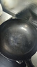 阎铁匠章丘炒锅铁锅 炒菜锅无涂层家用不易粘锅圆底轻便炒勺锻打已开锅 32cm黑锅镜面铁把款3-5人D 32cm 圆底炒锅 实拍图
