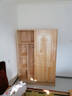 福霜【包安装】全实木衣柜家用卧室推拉门收纳柜子移门原木风大衣橱 120宽50深180高 (原木无漆)纯实木无贴皮 实拍图