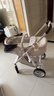 纽贝耳newber婴儿车 婴儿推车 婴儿车0-3岁用折叠可坐可躺带减震 可换向 雾灰  遮阳防蚊罩+抑菌护脊睡板 实拍图