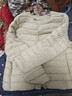 鸭鸭（YAYA）佟丽娅同款轻薄羽绒服女新款冬季短款圆领内胆修身时尚薄外套男 米白色【女款无领】 XL 【建议115-125斤】 实拍图