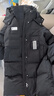 鸭鸭（YAYA）羽绒服女中长款冬季新款时尚休闲百搭可拆卸帽加厚防寒保暖外套XB 黑色 M (160) 实拍图