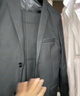罗蒙西服套装男士商务修身西装男职业正装小西服新郎伴郎结婚礼服外套 灰色双扣【西服+西裤+衬衫】 XL /175【115-130斤】+7件礼品 实拍图