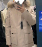 骆驼（CAMEL）户外极寒派克工装毛领情侣款羽绒服保暖加厚中长款外套 实拍图