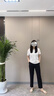 品彩（PinCai）休闲裤女高腰垂感单粒扣西装裤通勤简约直筒裤P143K2014 实拍图