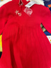 巴拉巴拉童装女童新中式针织连衣裙2025款春装红色百褶公主拜年服裙子纯棉 中国红60611 110 实拍图