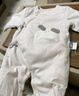 童泰连体衣秋冬薄棉0-6月婴儿衣服男女宝宝家居服蝴蝶衣爬服灰色 52cm 实拍图