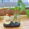 京东鲜花招财猫水培花瓶家居客厅装饰品办公桌面工位摆件水养器皿花盆摆设 实拍图
