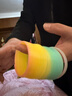 机智芽魔力彩虹圈怀旧玩具七彩弹簧圈伸缩圈魔术弹力圈儿童趣味早教礼物 马卡龙色一个装 实拍图