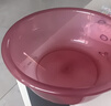 【京东快递】洗脸盆洗脚盆加大加厚耐高温北欧风抗摔透明塑料脸盆 紫红色 中号26*10cm-加厚不怕摔 实拍图