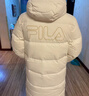 斐乐 斐护科技|斐乐女装长款羽绒服冬季休闲简约连帽保暖羽绒外套 云菇白-WT L 实拍图