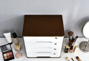 实木桌面收纳盒抽屉式办公桌上整理箱多层杂物储物柜木质盒子带锁 胡桃加白色4层【全锁】 实拍图
