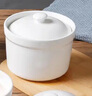 瓦罐陶瓷炖盅家用隔水带盖燕窝蒸蛋盅碗煲汤内胆沙县酒店商用炖罐 白色【直筒炖盅】二个装 500ml 实拍图