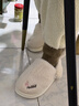 洁丽雅棉拖鞋女士秋冬季外穿可爱居家情侣包跟保暖毛毛绒拖鞋男棉鞋冬天 米白 【1.0 经典款｜店长力荐】 38-39 (适合37-38码) 实拍图