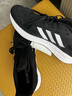 阿迪达斯（adidas）男鞋跑步鞋 25冬季新款缓震轻便夜跑运动鞋网面透气低帮休闲鞋子 【软弹减震】经典黑白/热销款/晒图退10 42.5 （内长265mm） 实拍图