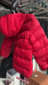 鸭鸭（YAYA）儿童轻薄羽绒服短款小童中大童连帽男女童2023秋冬洋气童装外套 中国红 100 实拍图