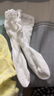 全棉时代儿童袜子7A抗菌婴幼儿宝宝纯棉中筒袜 黄白绿 14-16cm 实拍图