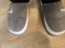 回力秋冬季居家棉拖鞋男厚底踩屎感条纹简约防滑耐磨室内家居拖鞋男冬 棕色 40-41 偏小一码 实拍图