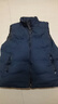 【清仓捡漏】马甲男士休闲百搭加厚秋冬防寒保暖坎肩加棉背心 蓝色 3XL 建议150-165斤 实拍图