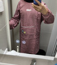 诗佩琪（SVORIAHI）围裙厨房连袖长袖工作服罩衣成人做饭反穿衣男女炒菜围腰薄款 酒红色罩衣+围裙组合装 2件 实拍图
